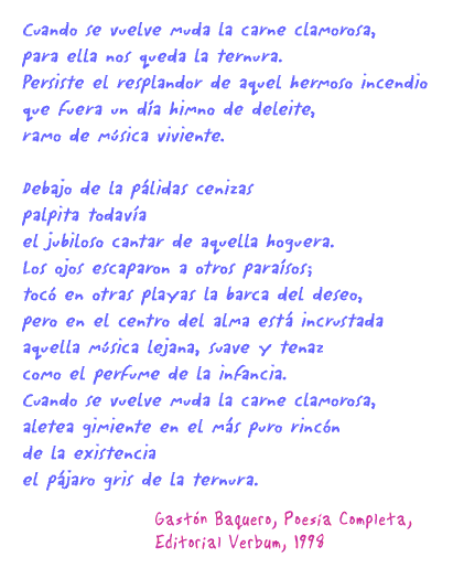Bodas de plata, poema de Gastón Baquero